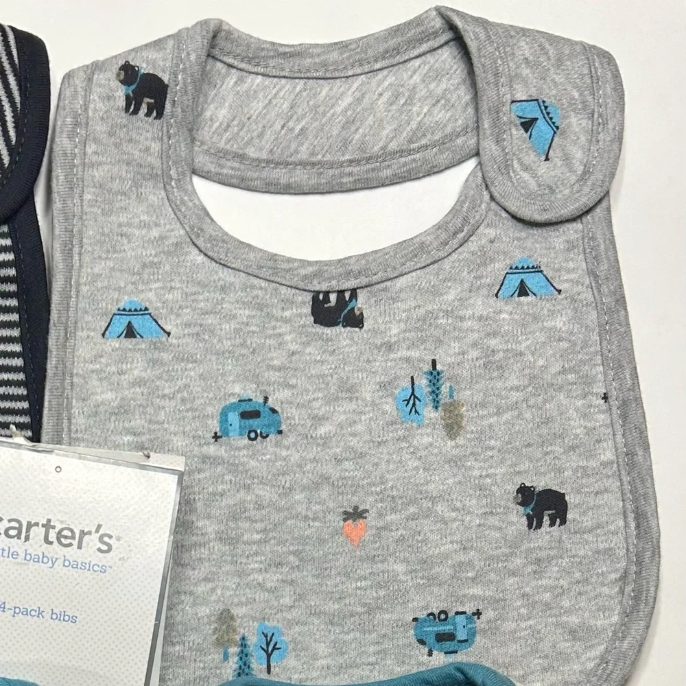 4 Baby Bibs Boys Mommy's Happy Camper I'm a Wild One Water Resistant
